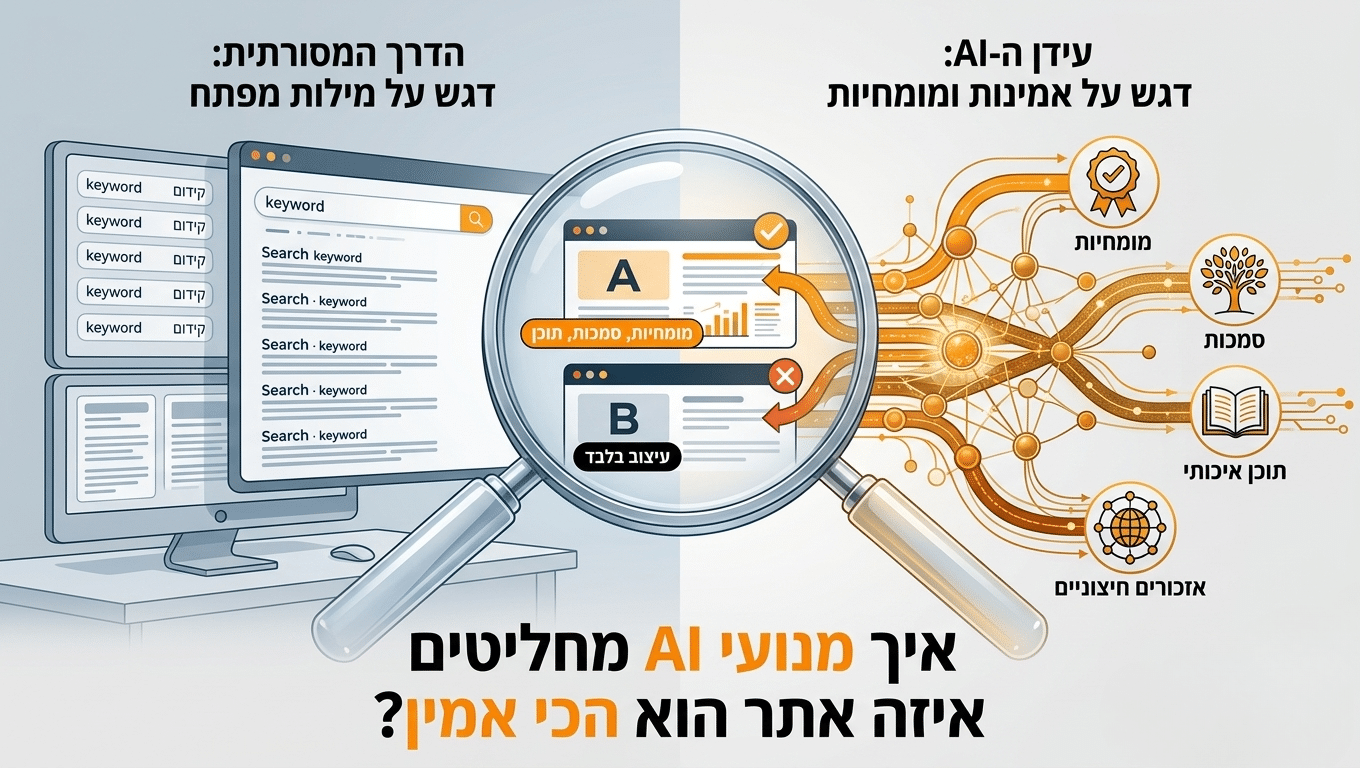 איך מנועי AI מחליטים איזה אתר קורנגה
